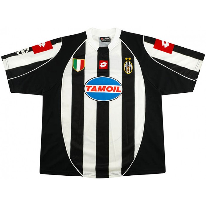 Camiseta Juventus Primera equipo Retro 2002 2003 Negro Blanco